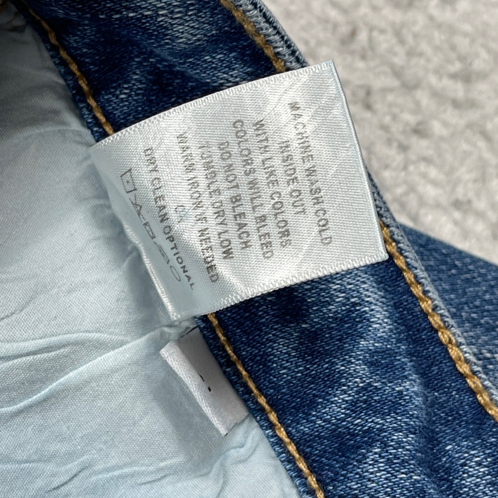 Vervet Olivia Wide Leg Jeans Womens 31 Blue High‎ Rise Raw Hem Casual T5920 - Picture 8 of 10